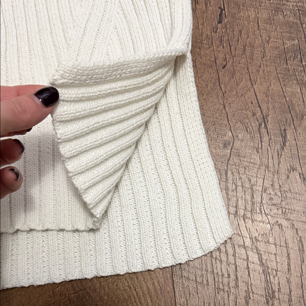 Zara Cream Ribbed Knit Tank Top - Picture 5 of 7